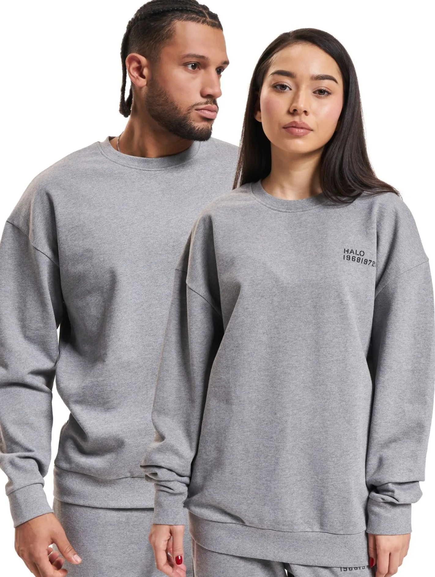 Sweater & Pullover|Pullover & Sweater*HALO Essential Crew Sweatshirt grau meliert
