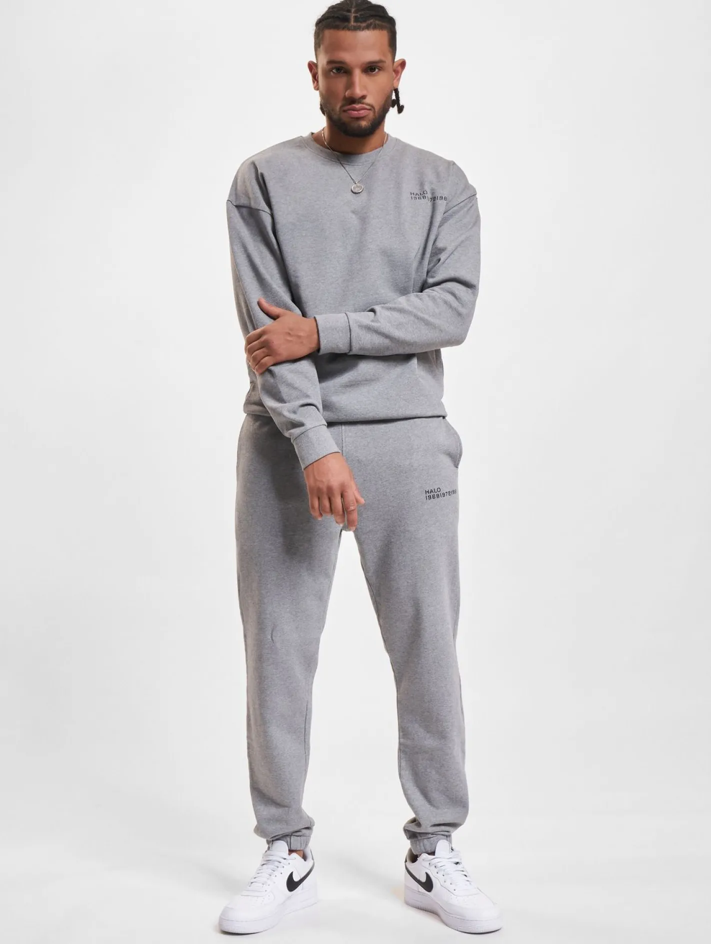 Sweater & Pullover|Pullover & Sweater*HALO Essential Crew Sweatshirt grau meliert