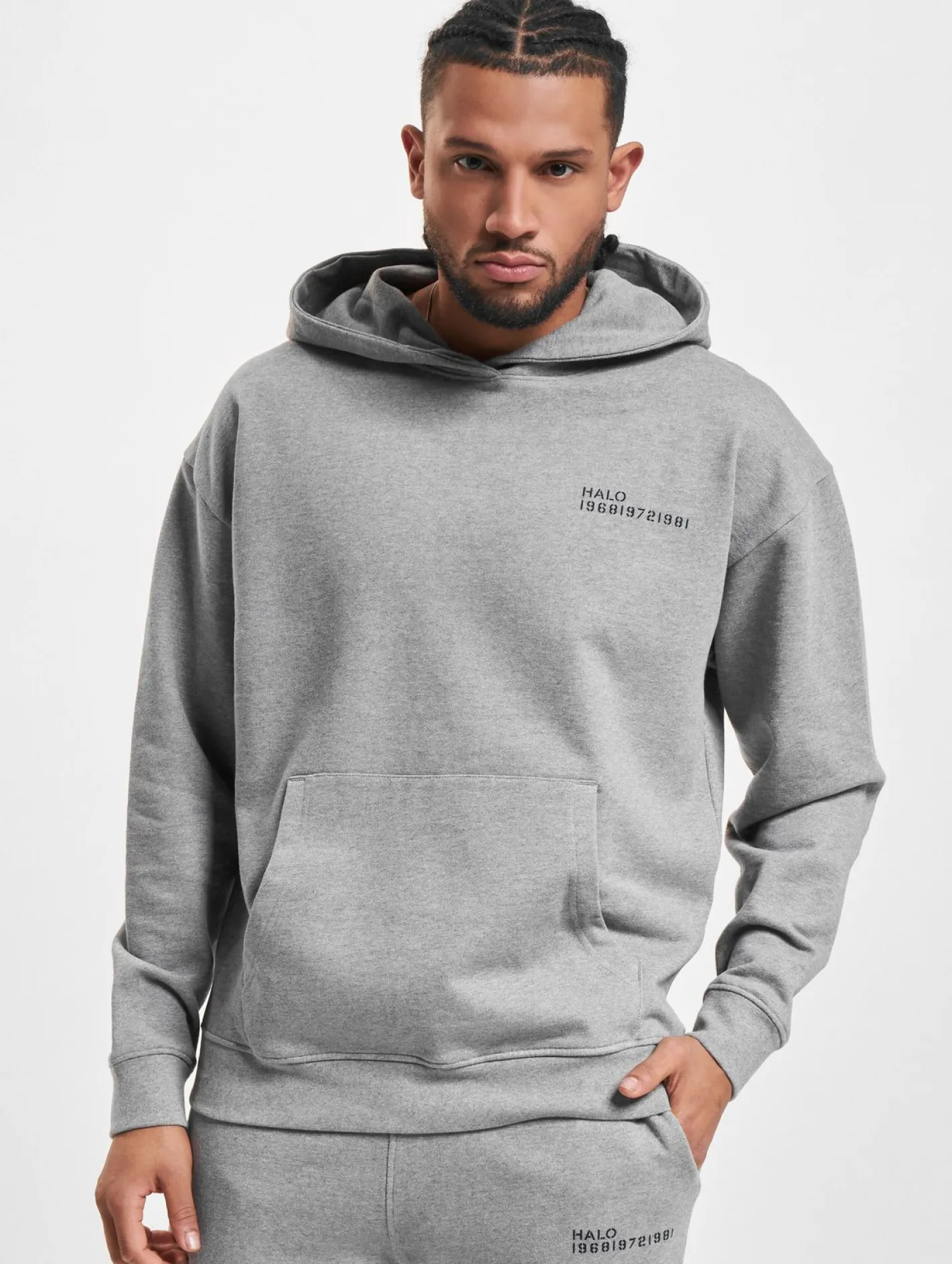 Sweater & Pullover|Pullover & Sweater*HALO Essential Hoodie grau meliert