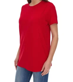 Tops & T-Shirts*HECHTER PARIS Damen T-Shirt Sommer-Shirt mit leichten Puffärmeln 26272246 Rot