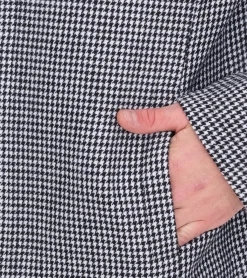 Jacken & Mäntel*O46bpx Herren Übergangs-Jacke mit Hahnentritt-Muster Frühlings-Jacke 957466 Schwarz/Weiß