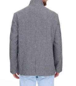 Jacken & Mäntel*O46bpx Herren Übergangs-Jacke mit Hahnentritt-Muster Frühlings-Jacke 957466 Schwarz/Weiß