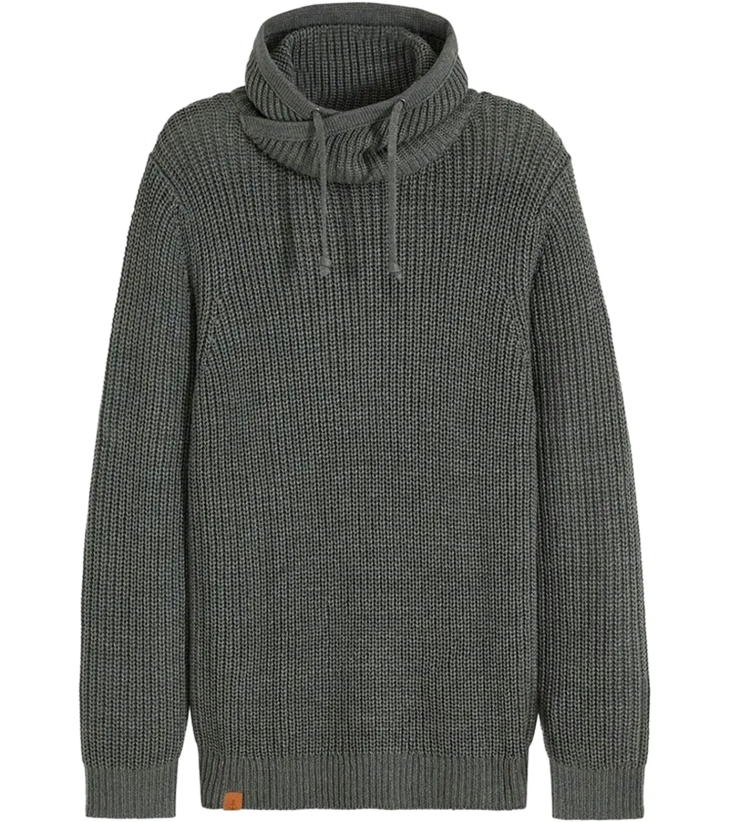 Große Größen|Pullover & Sweater*O46bpx Herren Grobstrick-Pullover mit Schalkragen Alltags-Pullover Sweater 936466 Eukalyptusgrün