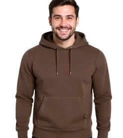 Große Größen|Pullover & Sweater*O46R Herren Hoodie Kapuzen-Pullover Basic-Pullover moderner Baumwoll-Pullover Sweater Große Größen Braun