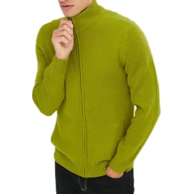 Jacken & Mäntel*O46bpx Herren moderne Strick-Jacke Übergangs-Jacke Freizeit-Jacke Große Größen 913512 Grün