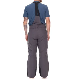 Wintersport|Jeans & Hosen*O46bpx Herren Ski-Funktions-Thermohose mit abnehmbarem Latz wasserdichte Snowboard-Hose Schneehose 964505 Grau