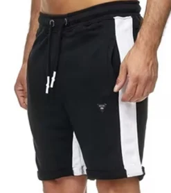 Sportunterbekleidung|Jogginghosen & Fitnessmode*O46rn Herren Sport-Short Baumwoll-Shorts kurze Fitness-Hose Trainings-Hose R-13631 oder Schwarz/Weiß Schwarz/Gelb