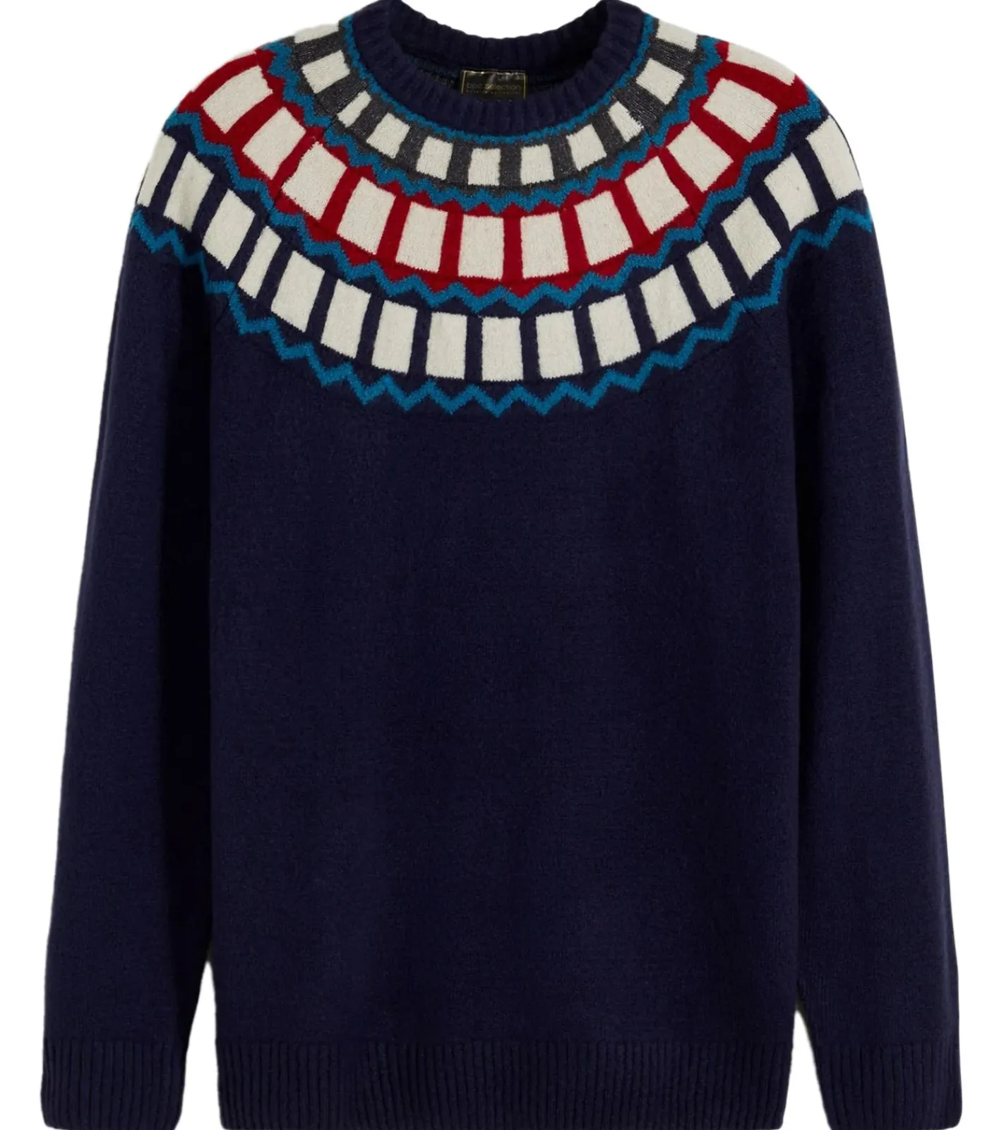 Große Größen|Pullover & Sweater*O46bpx Herren Strick-Pullover mit geometrischen Muster Freizeit-Sweater 920675 Blau