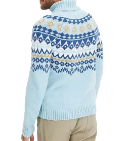 Pullover & Sweater*O46bpx Herren Strick-Pullover mit geometrischen Muster Freizeit-Sweater Große Größen 955017 Blau