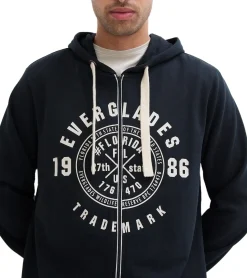 Große Größen|Pullover & Sweater*O46bpx Herren Sweat-Jacke mit Kapuze Baumwoll-Jacke Sweatshirt-Jacke 963394 Schwarz