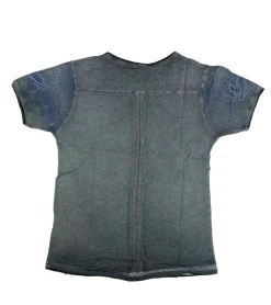 T-Shirts & Tank Tops*O46rn Herren T-Shirt mit plakativem Frontprint Baumwoll-Shirt Rundhals-Shirt R-15045 Dunkelgrau