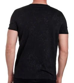 T-Shirts & Tank Tops*O46rn Herren T-Shirt mit Plunderer & Exploiter Print Baumwoll-Shirt Rundhals-Shirt R-15191 Schwarz