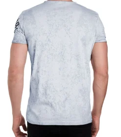 T-Shirts & Tank Tops*O46rn Herren T-Shirt mit Plunderer & Exploiter Print Baumwoll-Shirt Rundhals-Shirt R-15191 Grau