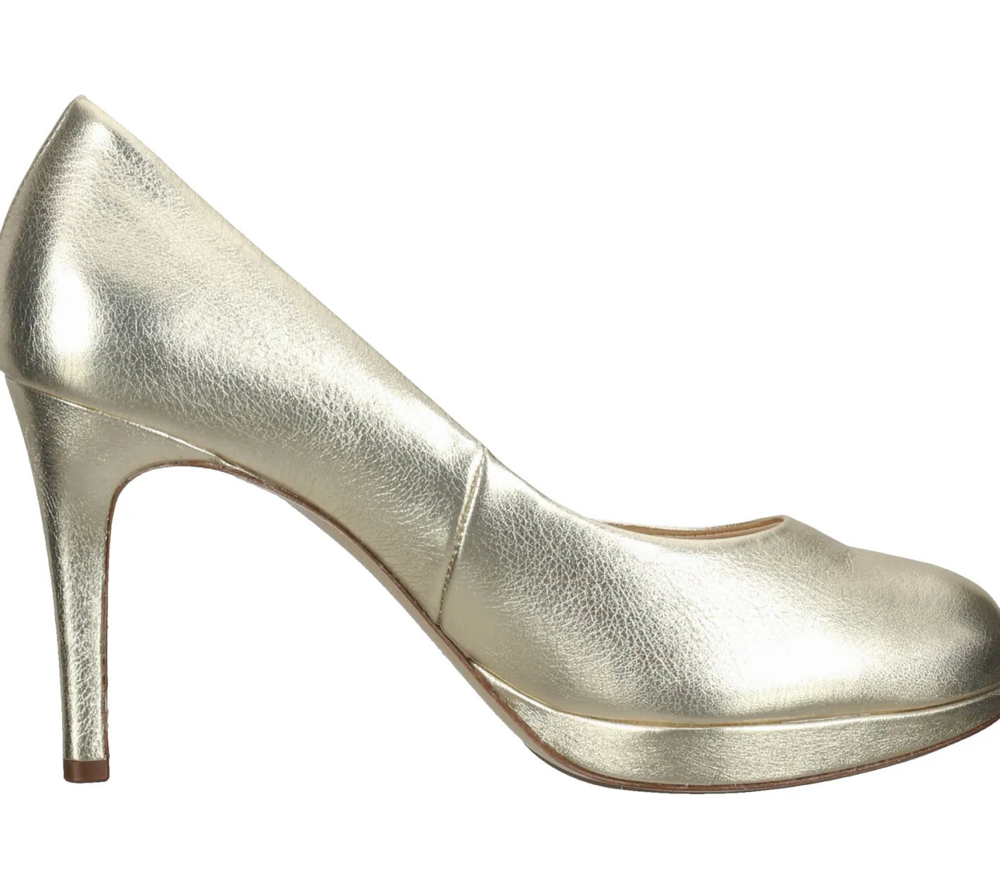 Halbschuhe & Pumps*högl Cosymetal Damen Echtleder-Pumps elegante Stilettos Abend-Schuhe 3-12 8001 7500 Platin/Gold