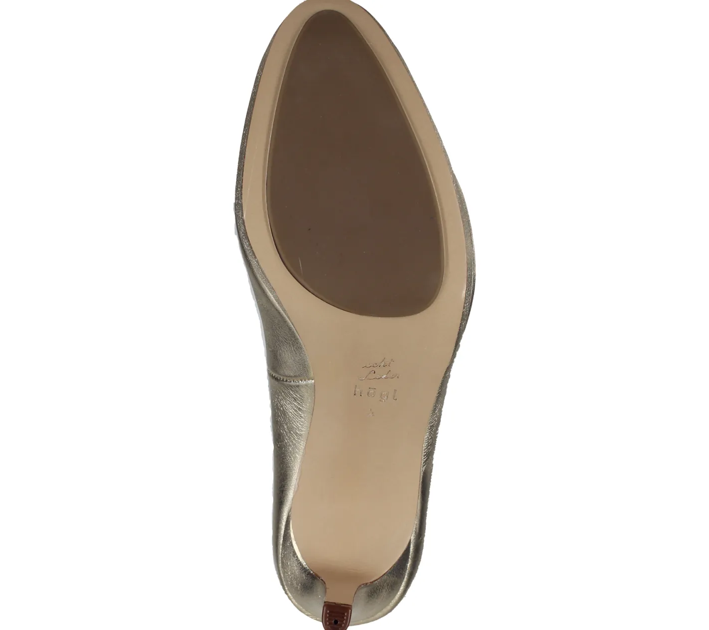 Halbschuhe & Pumps*högl Cosymetal Damen Echtleder-Pumps elegante Stilettos Abend-Schuhe 3-12 8001 7500 Platin/Gold