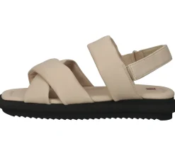Zehentrenner & Sandalen*högl Damen Sandalette Echtleder Sommer-Schuhe mit gepolstertem Riemen 3-10 0510 1100 Beige