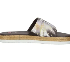 Zehentrenner & Sandalen*högl Damen Strand-Pantolette mit Batikprint Sommer-Schuhe 3-10 0738 2299 Braun/Bunt