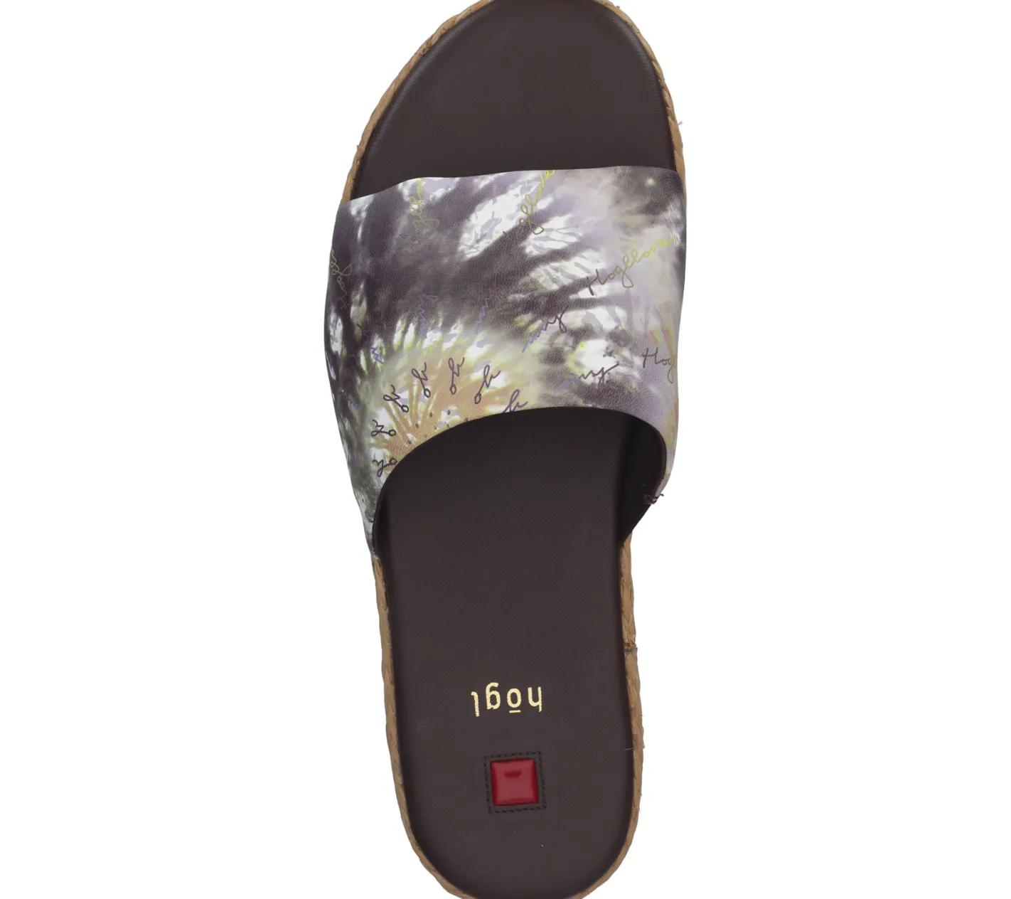 Zehentrenner & Sandalen*högl Damen Strand-Pantolette mit Batikprint Sommer-Schuhe 3-10 0738 2299 Braun/Bunt