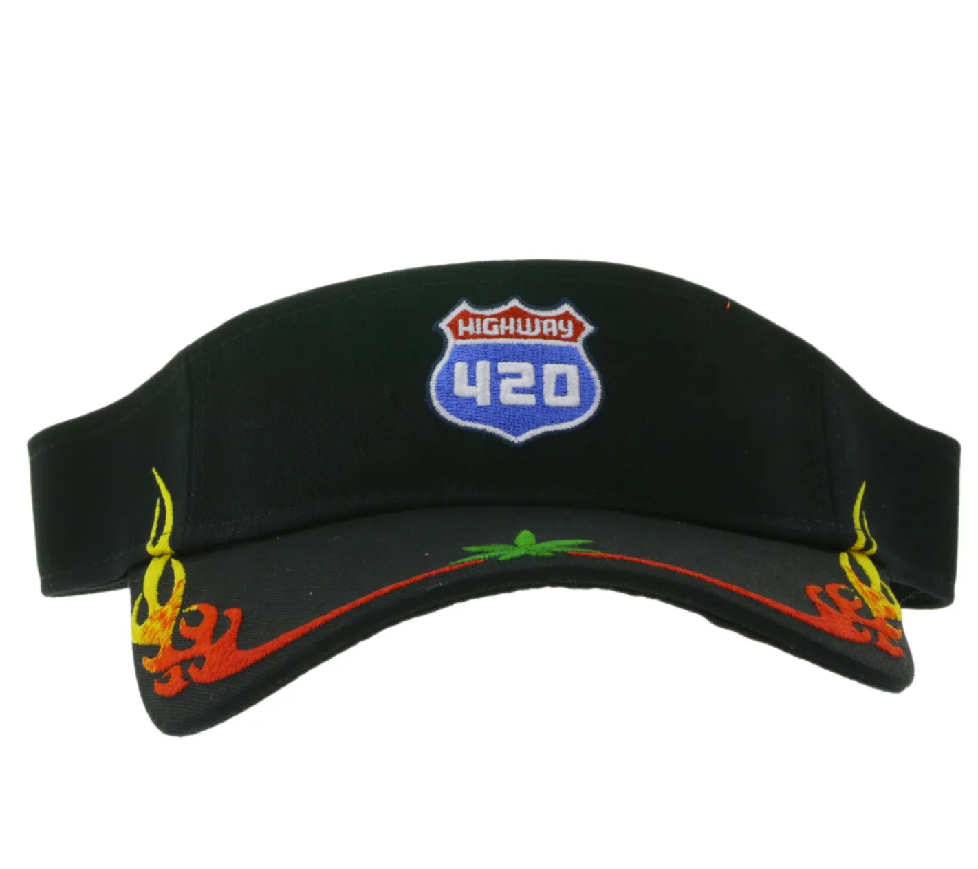 Caps & Mützen*Bio-Domes Headgear HIGHWAY 430 Unisex Visor-Cap stylische Baumwoll-Cap Sonne-Blende 7241GUY Schwarz