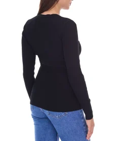Sweater & Pullover|Tops & T-Shirts*H.I.S Damen Longsleeve geripptes Langarm-Shirt Sommer-Oberteil 74376002 Schwarz