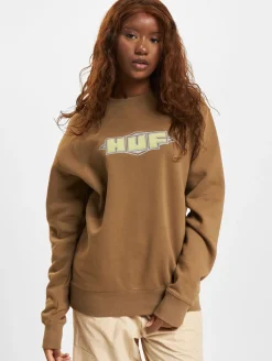 Sweater & Pullover|Pullover & Sweater*HUF Quality Crewneck Pullover schlamm