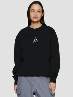 Sweater & Pullover*HUF Set Triple Triangle Rundhalspullover schwarz
