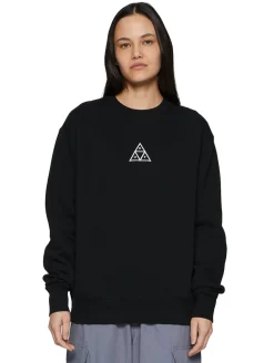 Sweater & Pullover*HUF Set Triple Triangle Rundhalspullover schwarz