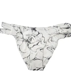Wassersport|Bademode & Nachtwäsche*Hurley Quick Dry Max Damen Bikini-Hose mit Marmor Allover-Print Bademode mit seitliche Cut Outs AA4624 100 Weiß