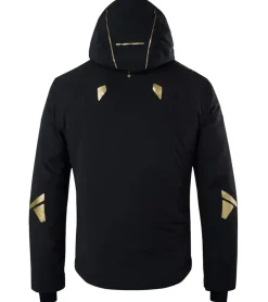 Jacken & Mäntel*HYRA Milano Herren Ski-Jacke 3M THINSULATE wasserfeste Schnee-Jacke mit Kapuze HMG1001 01 Schwarz