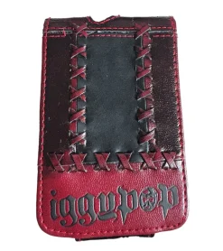 Rucksäcke & Taschen*BioworldMerch Iggy Pop MP3-Player-Hülle mit Klettverschluss iPod-Player 11x7x1,5 cm MP3-Schutz Fan-Zubehör Schwarz/Rot