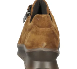 Sneaker & Turnschuhe*igi&co Damen Echtleder-Sneaker mit Reißverschluss Alltags-Schuhe mit Wechselfußbett Made in Italy 01-1089584 Braun
