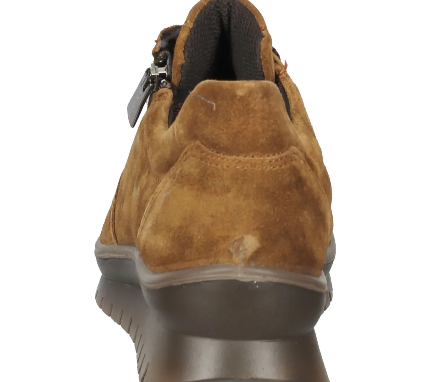 Sneaker & Turnschuhe*igi&co Damen Echtleder-Sneaker mit Reißverschluss Alltags-Schuhe mit Wechselfußbett Made in Italy 01-1089584 Braun