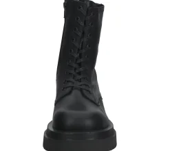 Boots & Stiefel*ILC Damen Biker-Stiefel mit derber Sohle Echtleder-Boots Schnür-Stiefel C44-3542-01 Schwarz