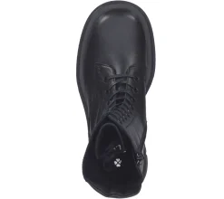 Boots & Stiefel*ILC Damen Biker-Stiefel mit derber Sohle Echtleder-Boots Schnür-Stiefel C44-3542-01 Schwarz