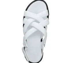 Zehentrenner & Sandalen*ILC Damen Sandalette Riemchen-Sandalen mit derber Sohle Echtleder C45-8541-02 Weiß