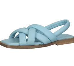 Zehentrenner & Sandalen*ILC Evelyn Soft Damen Sandalette Riemchen-Sandalen Echtleder C45-8580 -11 Hellblau