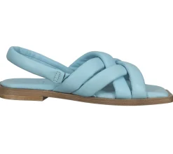 Zehentrenner & Sandalen*ILC Evelyn Soft Damen Sandalette Riemchen-Sandalen Echtleder C45-8580 -11 Hellblau