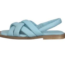Zehentrenner & Sandalen*ILC Evelyn Soft Damen Sandalette Riemchen-Sandalen Echtleder C45-8580 -11 Hellblau
