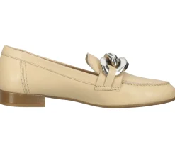 Ballerinas & Slipper*ILC Hilart Damen Echtleder-Slipper Loafer Sommer-Schuhe Schlupf-Schuhe C45-8502 -06 Beige