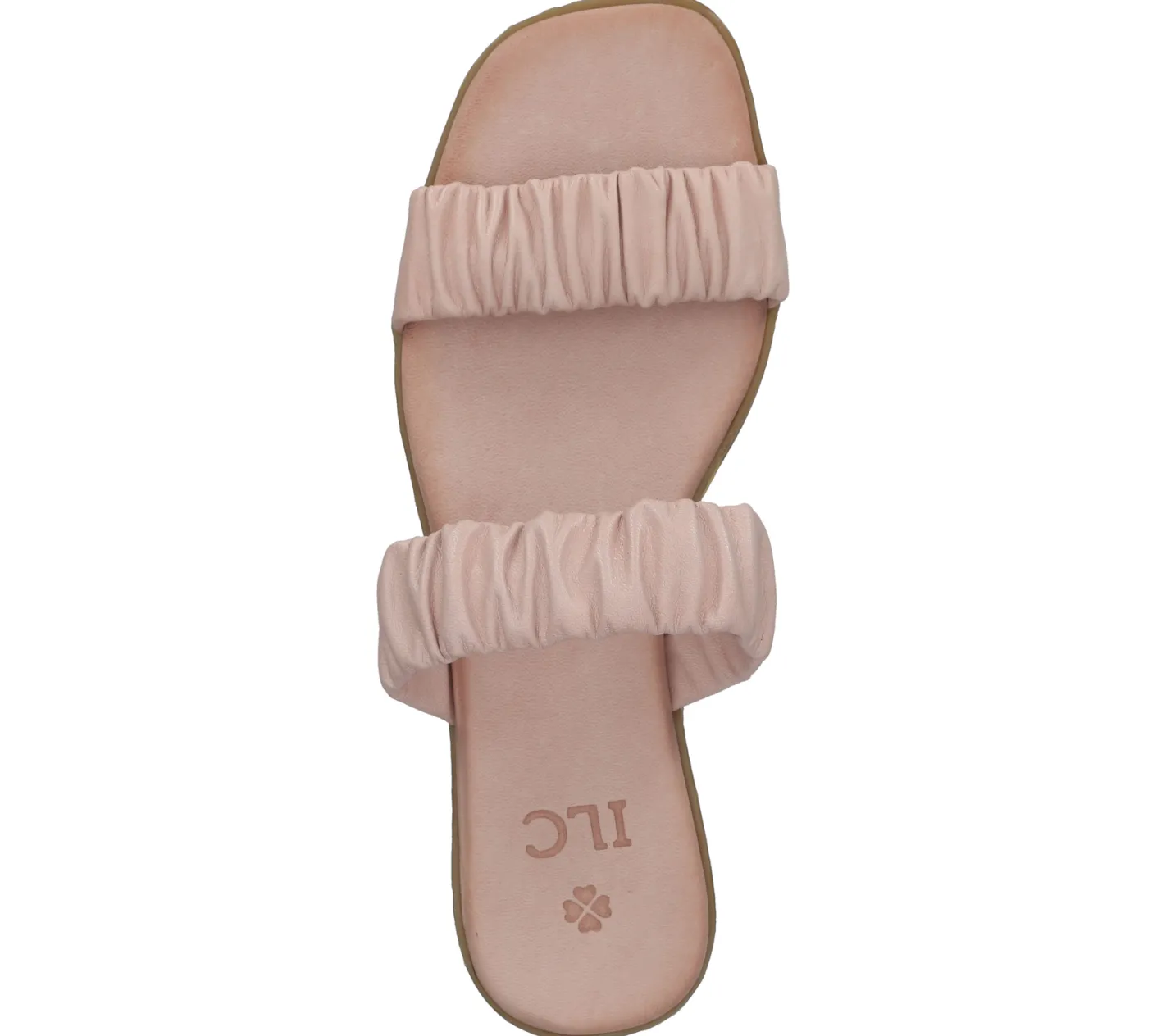 Zehentrenner & Sandalen|Pantoffeln & Hausschuhe*ILC Livia Damen Pantolette Echtleder-Sandale mit gerafftem Riemen Sommer-Schuhe C45-3784 -09 Rosa