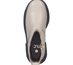 Boots & Stiefel*ILC Nepels 2-01 Damen Stiefel in Biker-Optik Herbst-Schuhe mit Steppung C44-6101-06 Beige