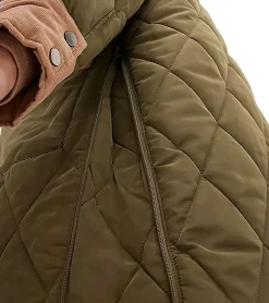 Mäntel & Jacken*O46bpx 2in1 Mantel Damen Schwangerschafts-Jacke Mantel Umstandsmode Stepp-Jacke 936631 Grün