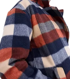 Große Größen|Mäntel & Jacken*O46bpx 2in1 Mantel karierter Damen Mantel Umstandsmode Schwangerschafts-Jacke nachhaltige Jacke 943562 Blau/Rot/Beige