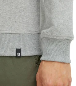 Pullover & Sweater*INDICODE Forzo Herren Baumwoll-Hoodie nachhaltiger Kapuzen-Sweater in melierter Optik 55-581MM 913 Grau