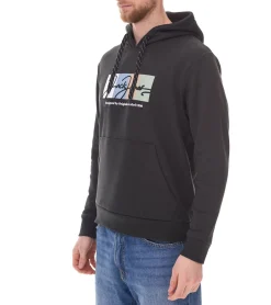 Pullover & Sweater*Jack & Jones Herren Kapuzen-Pullover mit Baumwollanteil Langarm-Shirt mit farblichen Akzenten 12262421 Grün