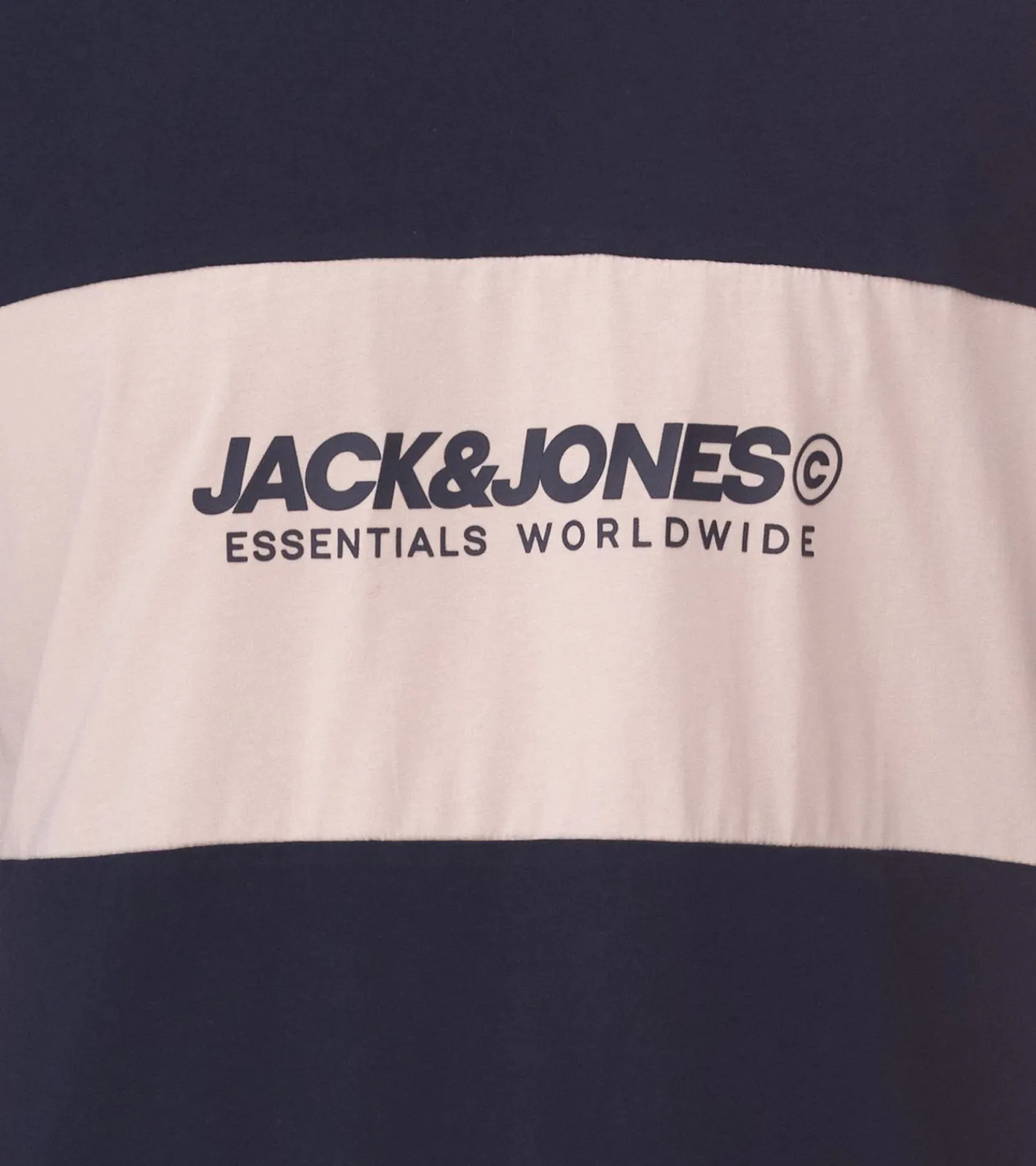 T-Shirts & Tank Tops*Jack & Jones Herren Rundhals-Shirt Baumwoll-Shirt T-Shirt Kurzarm-Shirt 12258883 Beige/Weiß oder Dunkelblau/Beige