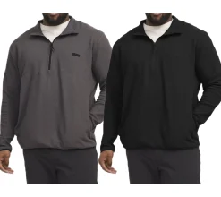 Pullover & Sweater*Jack & Jones Herren schlichter Troyer-Pullover Baumwoll-Pullover mit Stehkragen Langarm-Shirt 12266649 Schwarz oder Grau