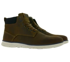 Stiefel & Boots|Turnschuhe & Sneaker*Jack & Jones Tubar Herren Schnürboots Echtleder mit herausnehmbarer Einlegesohle 12159513 Braun