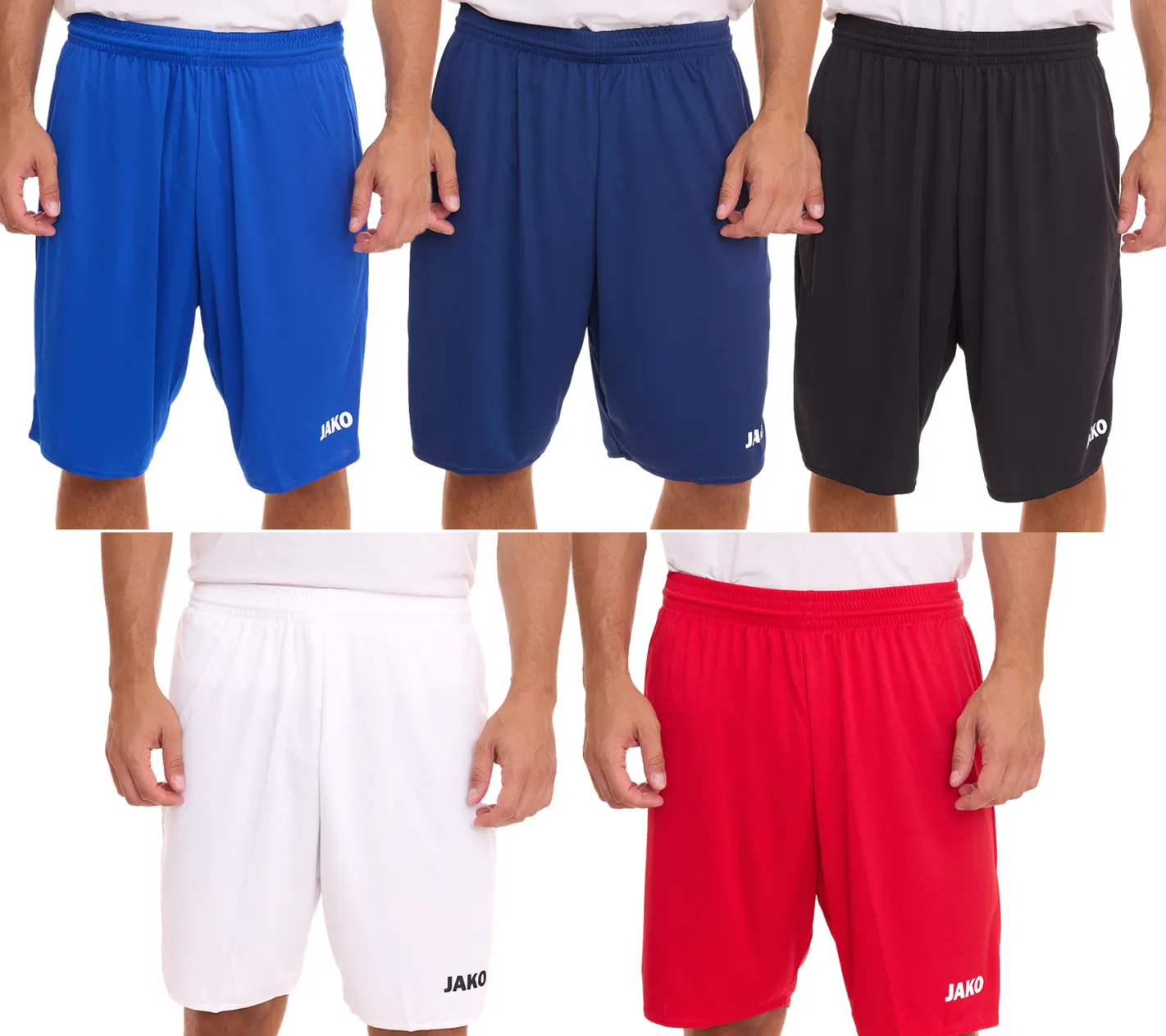 Sportunterbekleidung|Große Größen*JAKO Manchester 2.0 Traingsshorts Herren Sport-Shorts ohne Innenslip Fitness 4400 Weiß, Blau, Rot oder Schwarz