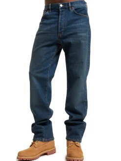 Jeans & Hosen*JEANERICA Herren Baumwoll-Jeans im Loose Fit Style Freizeit-Jeans dunkelblau